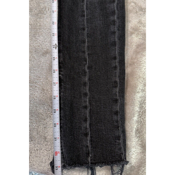 Anine Bing Heath Vintage Black Skinny Jeans Side Slit Button Fly High Rise 28 - Picture 6 of 9